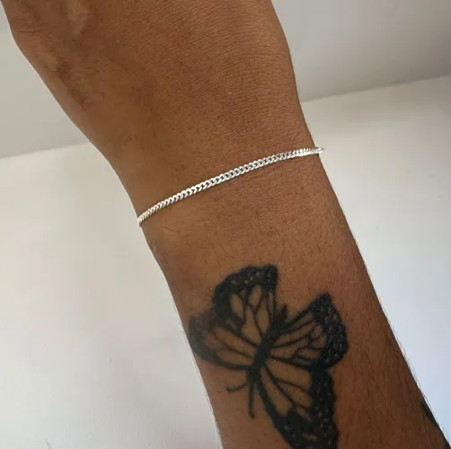 Pulseira grumet - Fina - Prata 925k - Aceitamos cartões - Entrega imediata