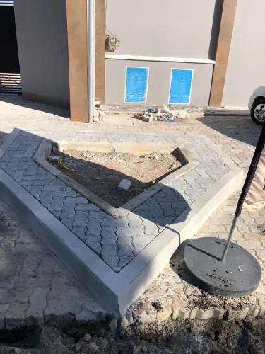 Serviço de assentamento de blocos