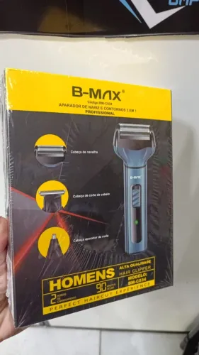 Kit 3x1 Maquina de Corte Barbeador, Depilador, Aparador de Pêlos Nariz Masculino C034 