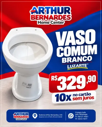 VASO COMUM BRANCO LUZARTE