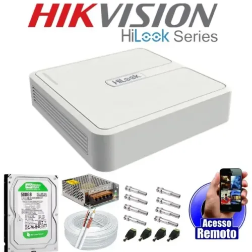 kit 04 camera hilook ahd 720p 500gb +acessorios e instalação.