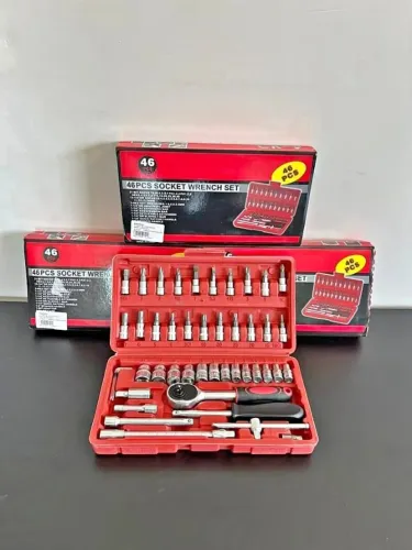 Kit de Ferramentas Catraca e Soquetes 46 Peças NOVA e Fazemos Entregas