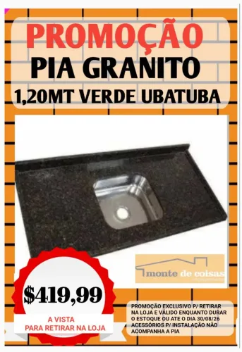 PIA VERDE UBATUBA 1,20MT P/ COZINHA !! PROMOÇÃO !!