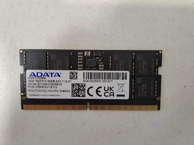 Memoria para Notebook DDR5 pente de 16GB - Garantia conosco de 90 dias, entregamos em BH