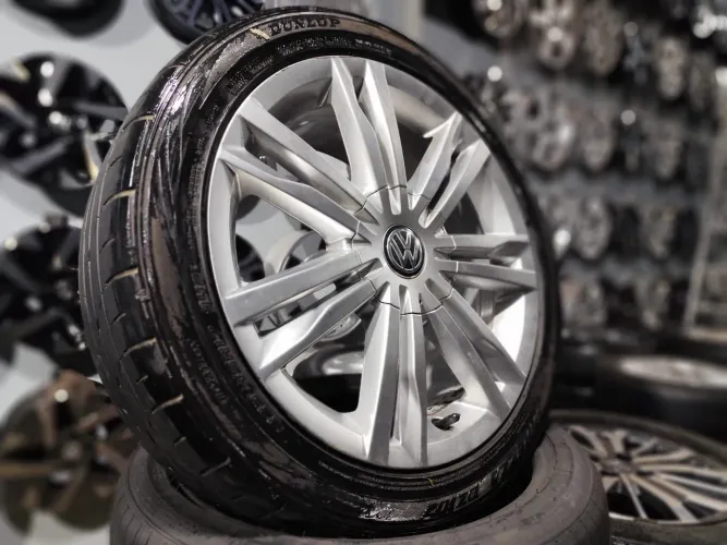 Rodas aro 17" VW TSI 5x112+ Pneus 225/45 R17"- Aceito Cartão
