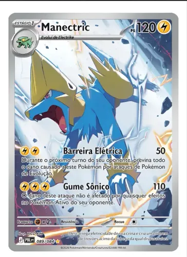 Carta Pokémon Manectric Ilustração Rara Escuridão Absoluta
