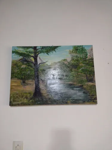 Pintura em Tela, altura 50 cm e comprimento 70cm,.