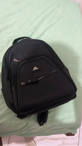 Bolsa de Couro Preta - Bolsa de Costas 