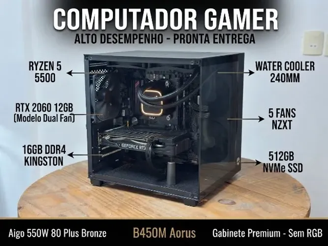 PC Gamer R5 5500+16gb+RTX 2060 12gb