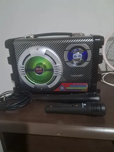 CAIXA DE SOM BLUETOOH C/2 MICROFONE