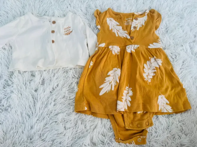 Vestido carters com bolero 6 meses