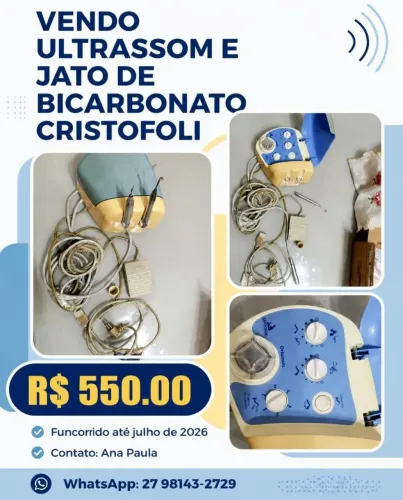 vendo ultrassom e jato de bicarbonato cristofoli