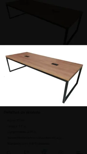 Mesa para Pod Cast com 8 lugares estilo industrial 