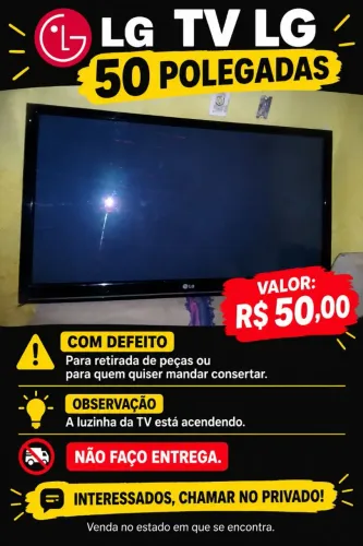 TV LG 50 POLEGADAS COM DEFEITO