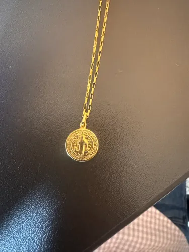 Correntinha + pingente de ouro 18k 3.8g