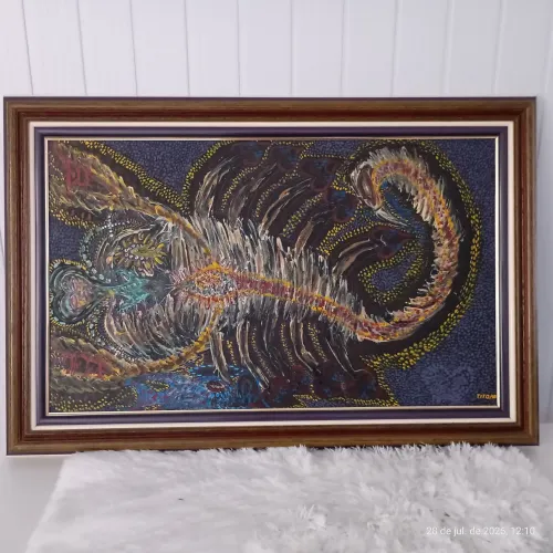 Quadro Escorpião Signo Original Assinado Tito 1998 Alto Relevo Técnica Mista 100x65