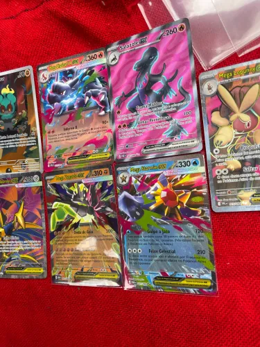 Lote 7 cartas Pokémon EX por preço especial mega charizard EX, Mega Lopunny EX!