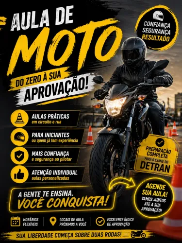 Aula de Moto p/ DETRAN - Passe de 1ª 