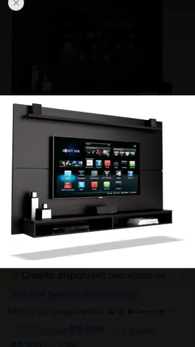 Painel de tv preto
