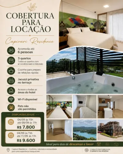 Capivari Eco Resort Residence - Apartamento dentro do Resort .