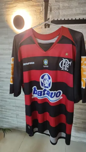 CAMISA FLAMENGO OLYMPIKUS BATAVO HEXACAMPEÃO BRASILEIRO 2009 MANGA 3/4 Nº10