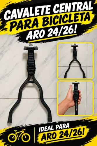 Cavalete central p/ bike aro 24/26
