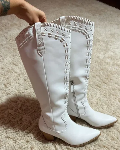 Bota couro ecológico calça 37