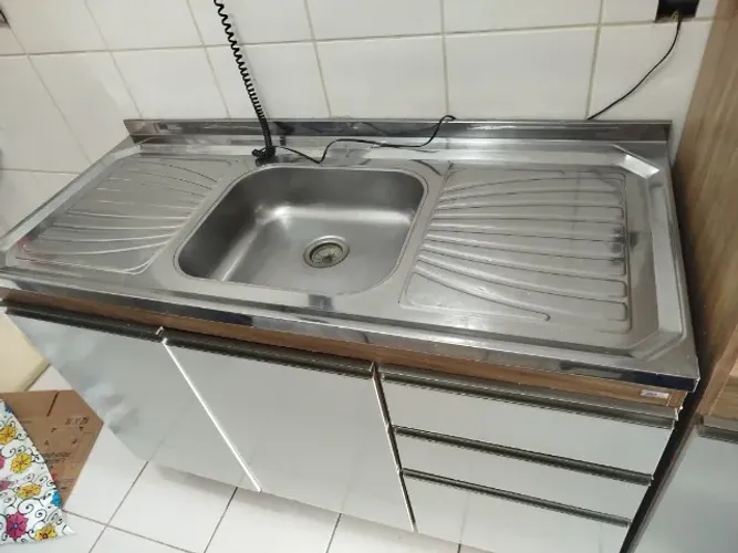 Jogo de cozinha armário, gabinete, pia