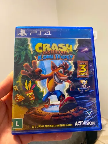 Jogo CRASH BANDICOOT N. SANE TRILOGY PS4 Mídia Física Original 