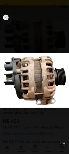 ALTERNADOR FIAT PALIO FIORINO UNO SIENA
