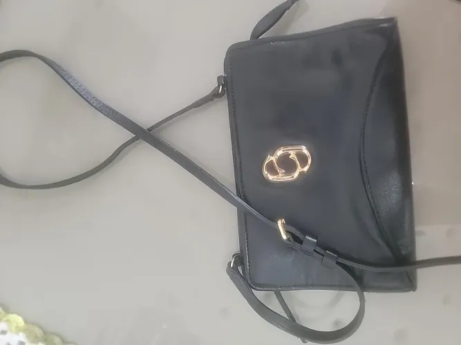 Bolsa Corello Preta 100% Couro Original