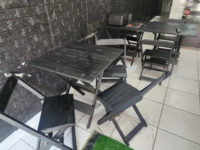 Mesa e cadeiras para lanchonetes 