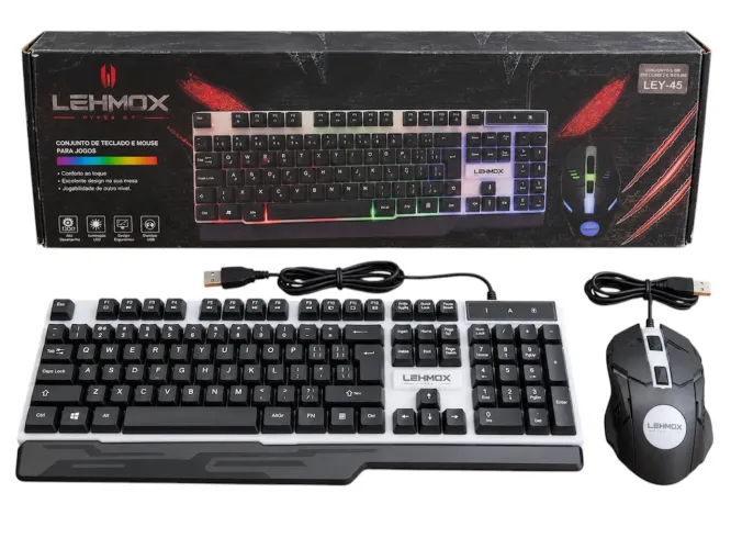 KIT TECLADO E MOUSE LEHMOX LEY-45