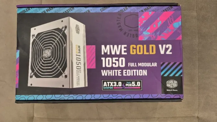 NOVO - Fonte Cooler Master MWE Gold V2 1050W White ATX 3.0 PCIe 5.0 - Full Modular - Novo