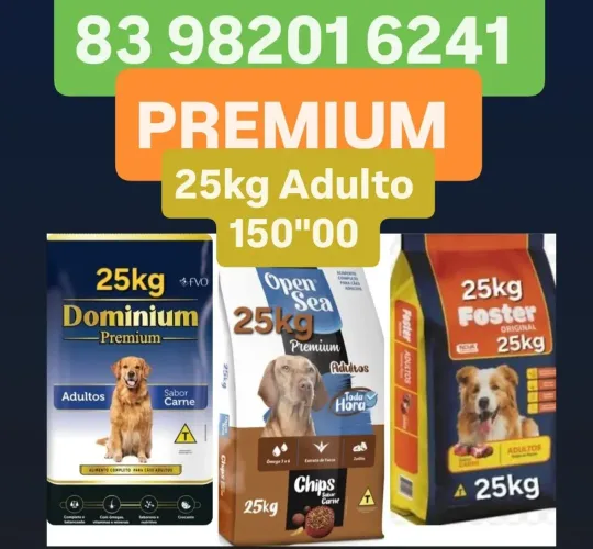 RAÇÃO PREMIUM 25KG ADULTO 