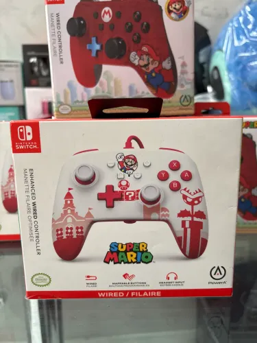  Controle Com Fio Nintendo Switch Super Mario Castle
