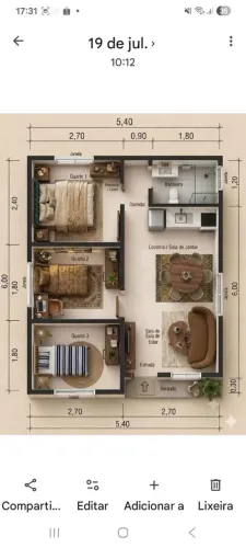 * Projetos em 3D e plano de corte detalhado