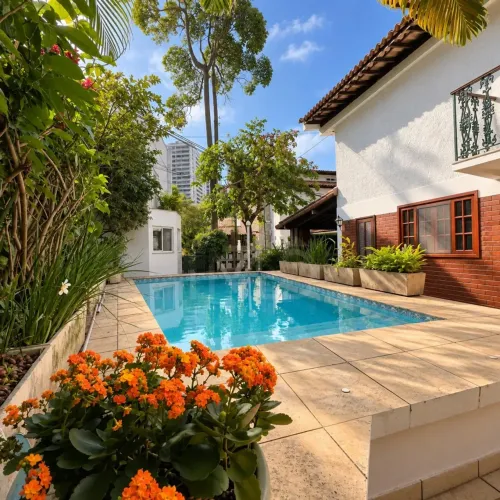 Casa na Av. Lúcio Costa, pé na areia, vivendas da Barra