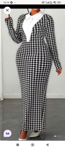 Vestido longo de malha estilo polo veste um G4