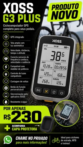XOSS G3 PLUS - NOVO!