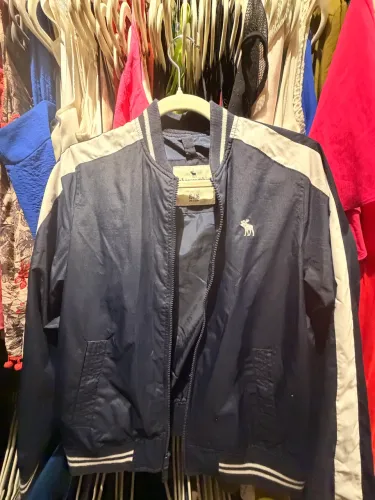 jaqueta abercrombie & fitch azul p/m