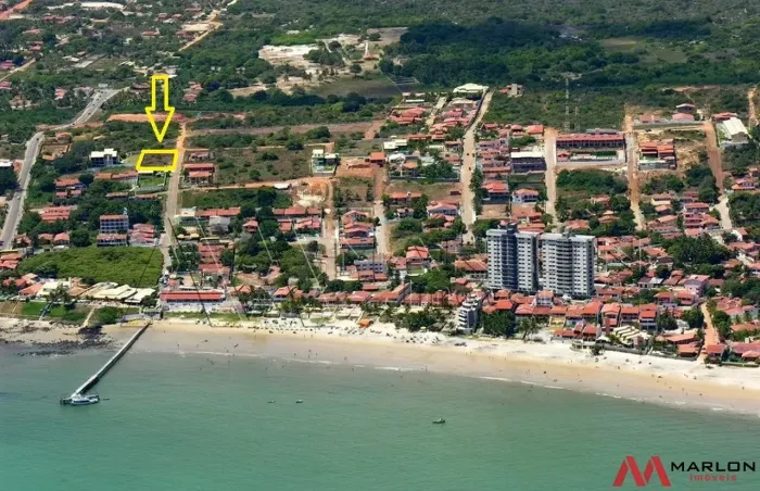 Terreno em Praia de Pirangí, plano, cercado, visão para o mar, próx ao Cajueiro, 800m².