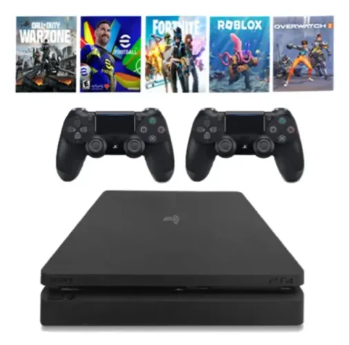 Ps4 Playstation 4 + 2 Controles + Garantia E Nf-e Preto (Recondicionado)