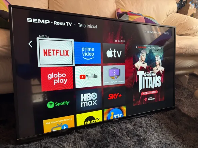 Smart Tv 43P baixa apps Entrego aceito cartão