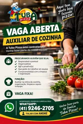 Vaga Auxiliar de Cozinha 