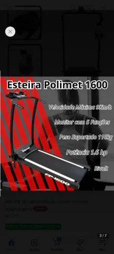 Esteira elétrica semi nova