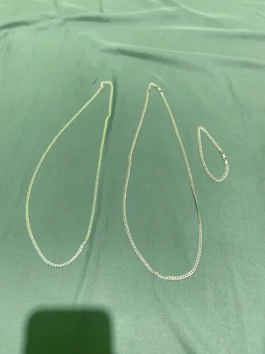 Prata 925 correntes e pulseira 