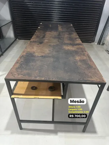 Mesa mesão industrial fábrica estoque almoxarifado