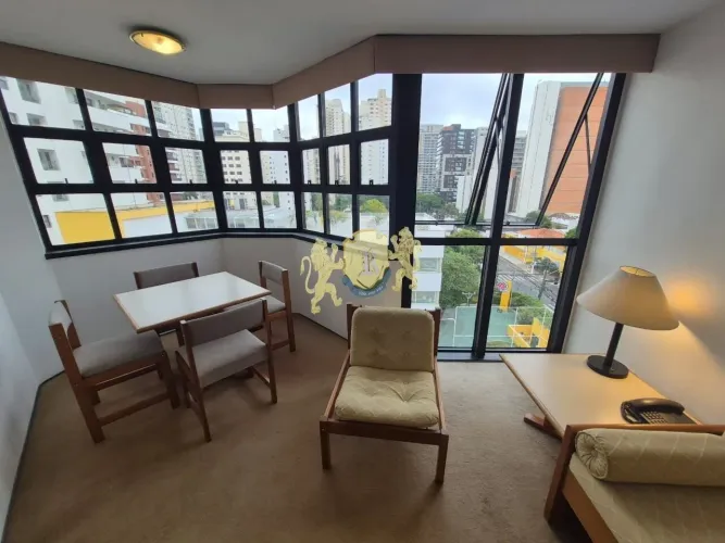Flat mobiliado à venda no Campo Belo| 50m² | 1 Dormitório | 1 Vaga de Garagem