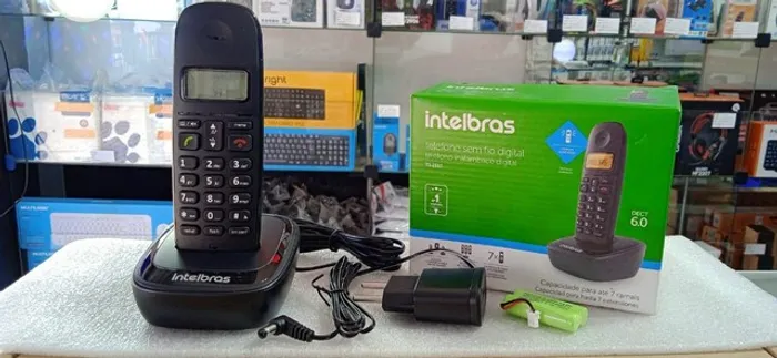 Telefone sem fio intelbras Digital com hora e alarme ts2510